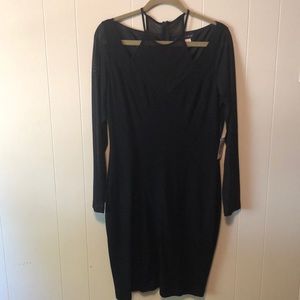 Black bodycon dress